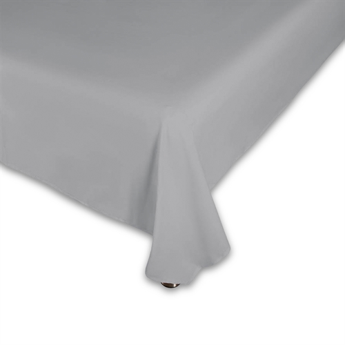 Slätt lakan - 150x250 cm - Grå - 100% bomullssatin - Platt lakan