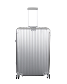 Aluminium resväska - Grå - large - Lyxig resväska med TSA-lås