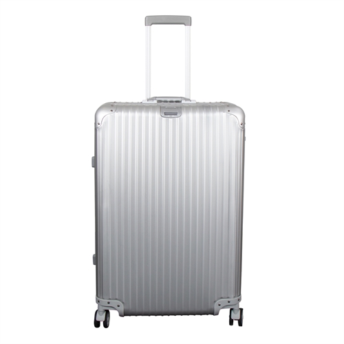 Aluminiumsresväska - Silverfärgad - STOR - Lyxig resväska med tsa-lås