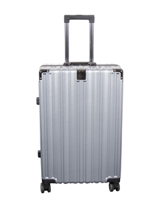 Stor resväska - Exklusiv hårdväska - Silverfärgad - Lättviktig resväska