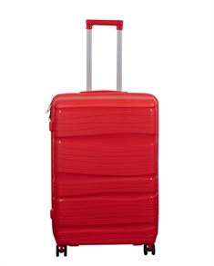 Stor resväska - Waves röd - Hardcase resväska - Smart reseväska