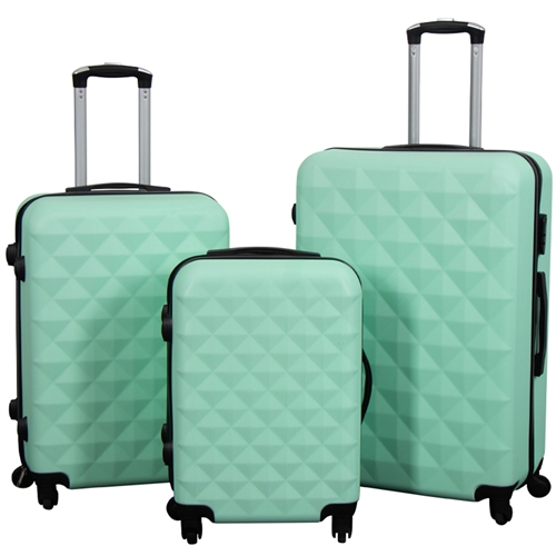 Erbjudanden på resväskor - Set med 3 st. - Exklusivt hardcase resväskset erbjudande - Diamant Turkos