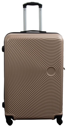Resväska - Cirkel Guld - Stor hard case resväska - Lättrullade hjul
