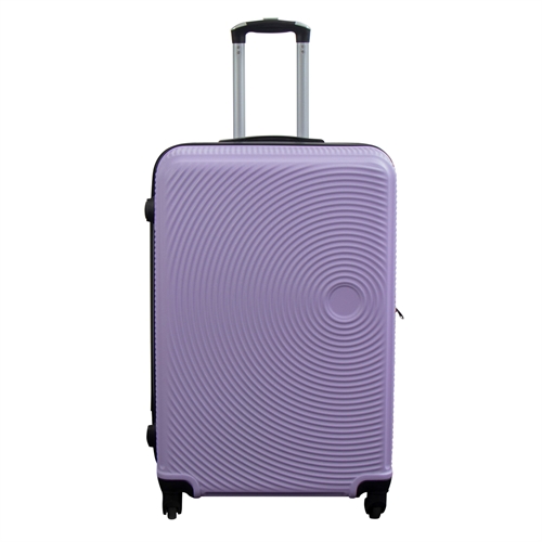 Stor resväska - Ljuslila cirklar - Hardcase resväska - Billig smart reseväska