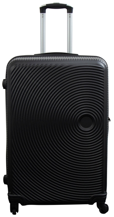 Resväska - Cirkel svart - Stor hard case resväska - Lättrullade hjul