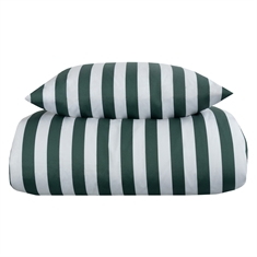 Sängkläder - 100% bomullssatin - Nordic Stripe - Gröna ränder