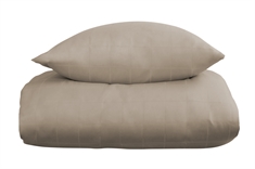 Jacquard vävda sängkläder - 200x200 cm - Check sandfärgad - 100% bomullssatin