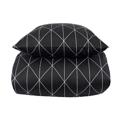 Sängkläder - bomullssatin - svart harlekindesign
