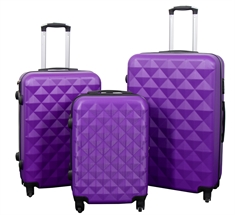 Resväska - Diamant lila - Hardcase lättviktsresväska