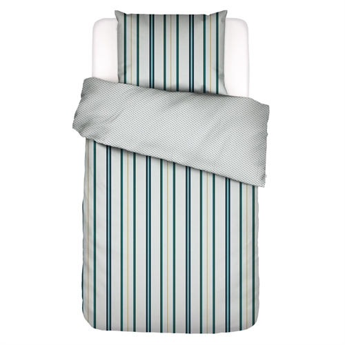 Randiga sängkläder - 140x200 cm - Meryl - Vändbart bäddset - 100% bomullssatin - Essenza sängkläder