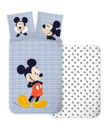 Påslakanset - 100x140 cm - Junior - Mickey Mouse - 100% bomull 