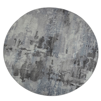 Rund matta - Matta Ø 160 cm - Grå lös matta med stenlook & halkfri baksida - Mjuk matta från Nordstrand Home Molly