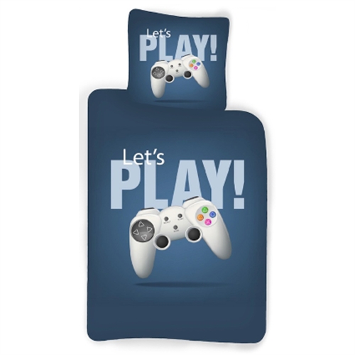 Gamer sengetøy av flanell - 140x200 cm - Let\'s play - Smart sengesett i 100% bomull