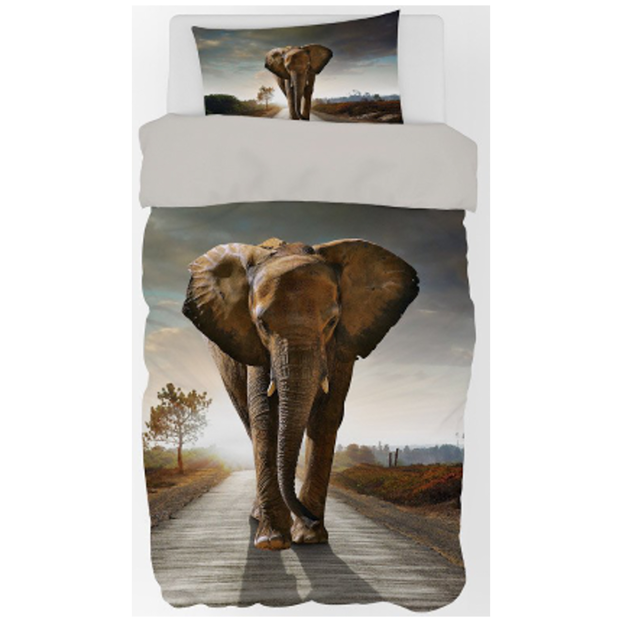 Elefant sängkläder - 100% bomull - Barnsängkläder 140x200 cm