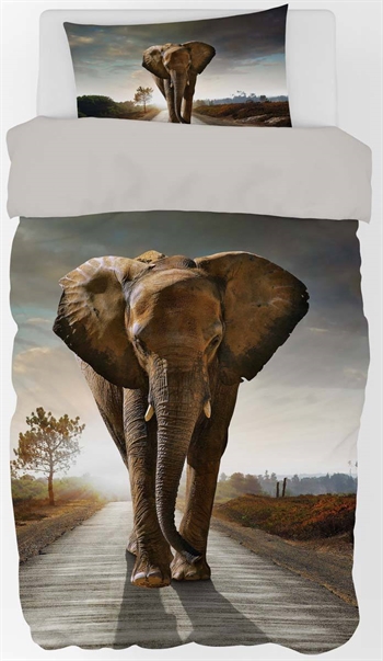 Påslakanset - med safaridjur- 140x200 cm -  100% bomull