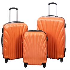 Resväska - Musling orange - Praktisk hardcase-resväska