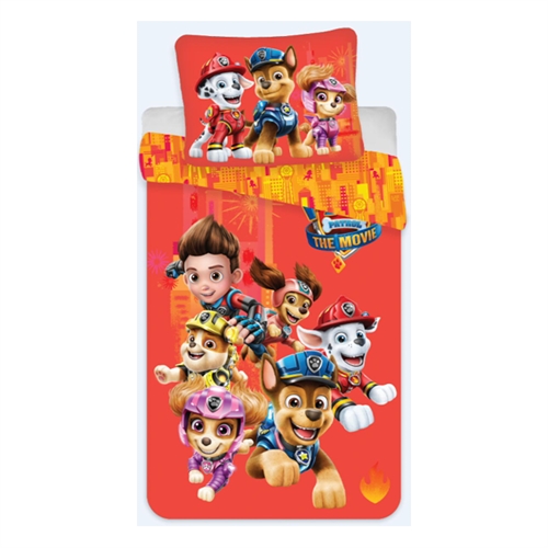 Paw Patrol sängkläder - 150x210 cm - Team Paw Patrol - Påslakan med 2-i-1 design - 100% bomullssängset