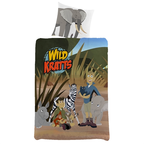 Sengetøy 140x200 cm - Wild Kratts sengesett - Kjent fra DR Ramasjang - Dynetrekk i 100% bomull