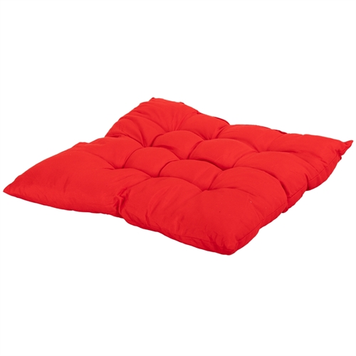 Stolsdyna - 35x35x6 cm - Enfärgad röd trädgårdsdyna