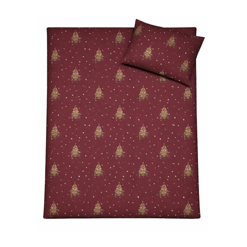 Junior julsängkläder 100x140 cm - Julsängset med julmus som pyntar - 100% mjukt bomullssängkläder