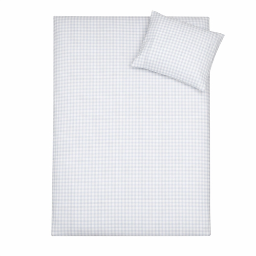 Rutat sänglinne - 100% bomull - Junior sänglinne 100x140 cm - blå och vita rutor