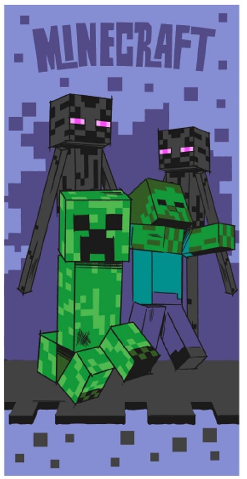 Minecraft Creeper handduk - 70x140 cm - 100% bomull - Mjuk badhandduk med zombie och slenderman