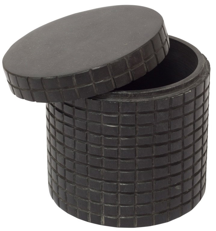Förvaringsburk - Svart sten - Turiform - Solid - 11x10 cm