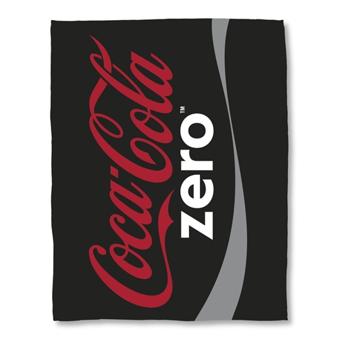 Barnpläd - Coca Cola Zero - 150x200 cm - Mjuk fleecepläd - Svart