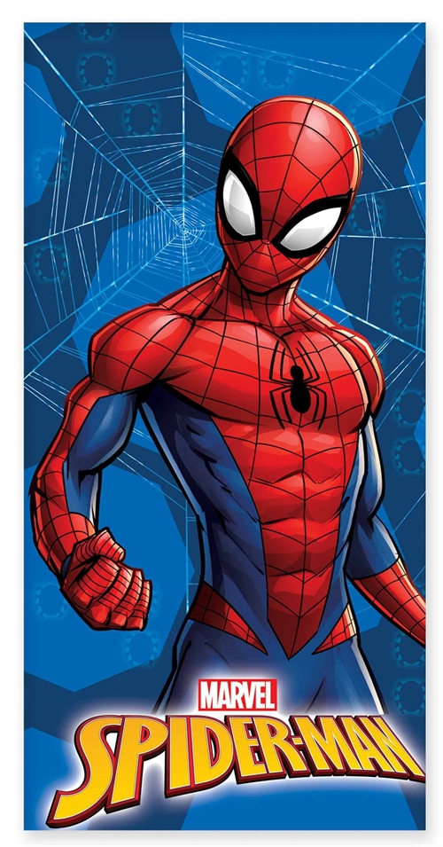 Spiderman handduk - 70x140 cm - Redo för kamp - 100% bomull - Mjuk badhandduk med Spiderman