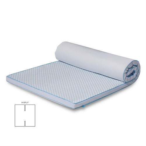 Kylande H-split övermadrass - 160x200 cm 5 cm hög - 5 zoner - Memoryskum övermadrass - SLEEP TECH by Borg