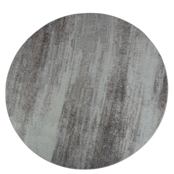 Runt matta - Golvmatta Ø 160 cm - Lös matta med halkfri baksida - Grå matta med stonewashed effekt - Mjuk golvmatta från Nordstrand Home Tine