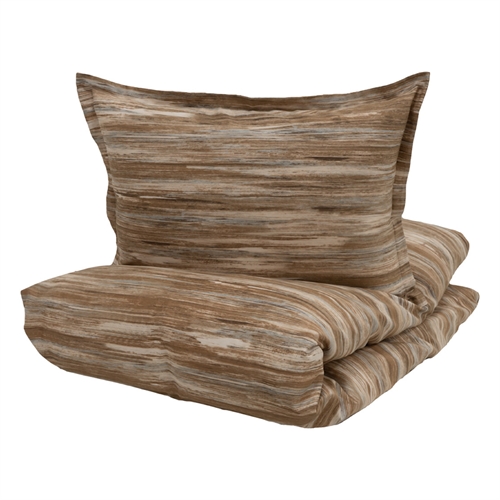 Turiform sängkläder - 140x220 cm - Yara rostbrun - 100% bomullssatin bäddset - Mönstrade sängkläder