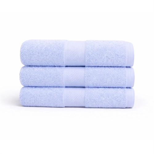 Bomullshandduk - 100% bomull - 50x100 cm - Diamant - Ljusblå