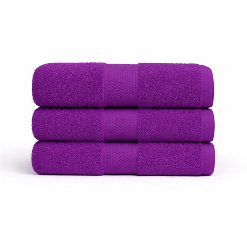 Bomullshandduk - 100% bomull - 50x100 cm - Diamant - Lila