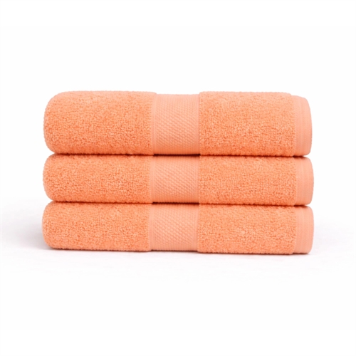 Bomullshandduk - 100% bomull - 50x100 cm - Diamant - Orange 