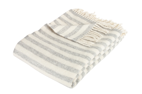 Ullpläd - 100% ny norsk ull - Fenris ljusgrå - 130x200 cm - Arctic