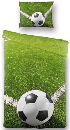 Fotboll Sängkläder - 140x200 cm - 100% bomullssatin