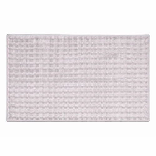Badrumsmatta - 50x80 cm - Halkfri badrumsmatta - Ljusgrå
