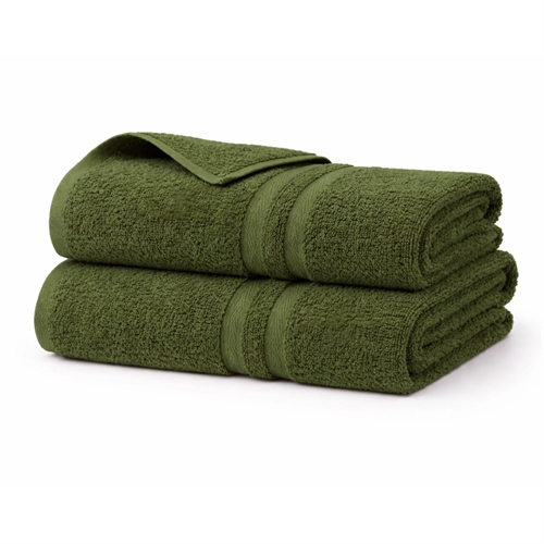 Bomullshandduk - 100% bomull - Badhandduk 65x130 cm - Grön