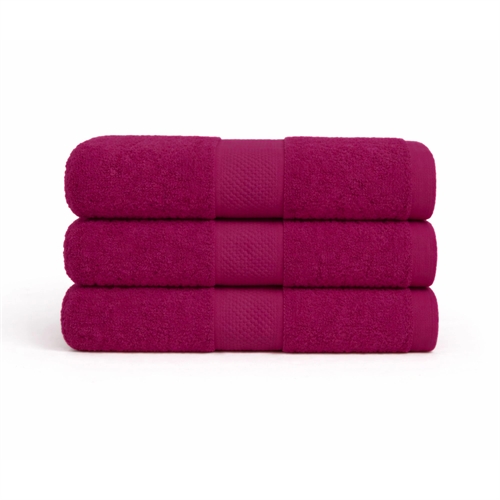 Bomullshandduk - 100% bomull - 50x100 cm - Diamant - Aubergine