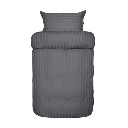 Satin sängkläder - Exklusivt och mjukt sängset - 140x200 cm - London grå - Sänglakan från Høie