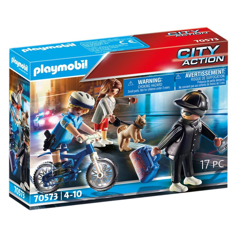 Poliscykel: Förföljelse av ficktjuven - PL70573 - PLAYMOBIL City Action