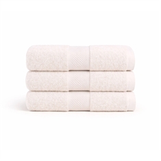 Bomullshandduk - 100% bomull - Diamant - Creme