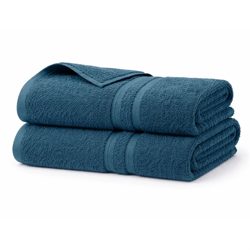 Bomullshandduk - 100% bomull - Badhandduk 65x130 cm - Blå