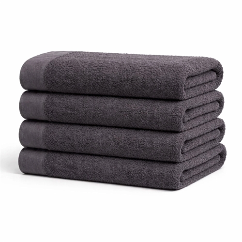 Bomullshandduk - 100% bomull - Badlakan 100x150 cm - Vallmo - Mörkgrå