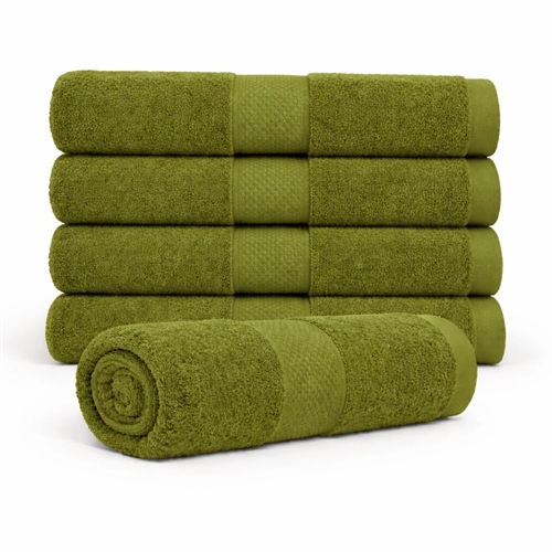 Bomullshandduk - 100% bomull - Badhandduk 70x140 cm - Diamant - Grön