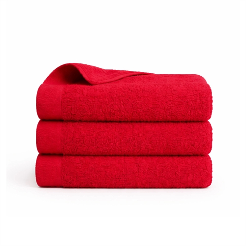 Bomullshandduk - 100% bomull - Gästhandduk 40x60 cm - Vallmo - Röd