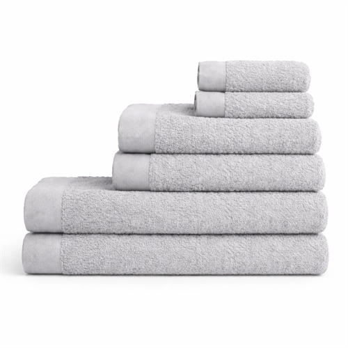 Bomullshanddukar - 100% bomull - 6-pack - Vallmo - Ljusgrå