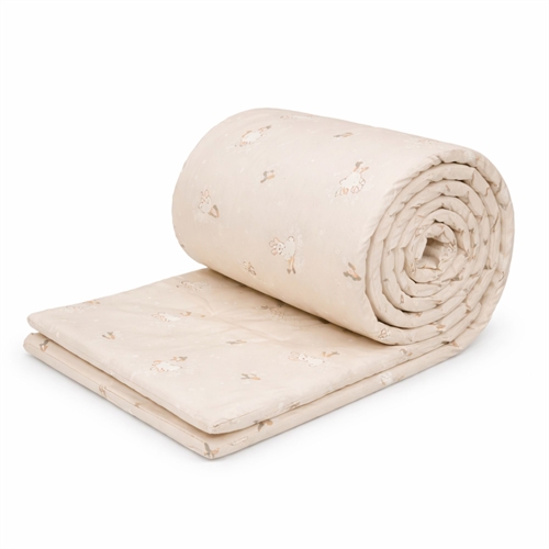 Spjälskydd - Passar till spjälsäng - Sandfärgad med kaniner