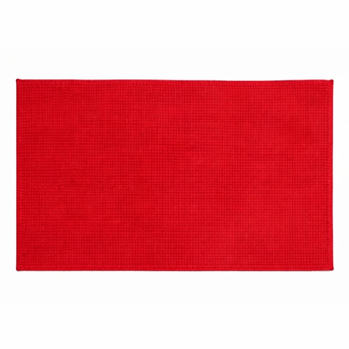 Badrumsmatta - 50x80 cm - Halkfri badrumsmatta - Röd